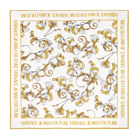 Versace Jeans Couture Barocco Large Silk Foulard Scarf - Picture 1 of 4